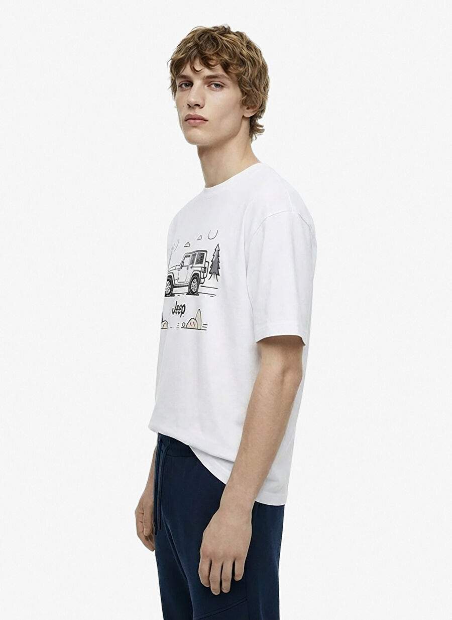 Off White Men's 100% Cotton Relaxed T-Shirt J4SM-TST7237 — Product image 3 of 7