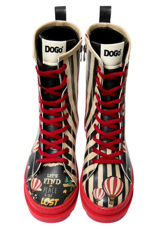 Women Vegan Leather Multicolor Zipper Long Boots - Let's Find a Place to Get Lost Design — Product image 3 of 8