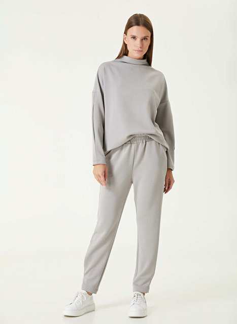 Network Gray Women's Basic Plain Sweatpants 1092582