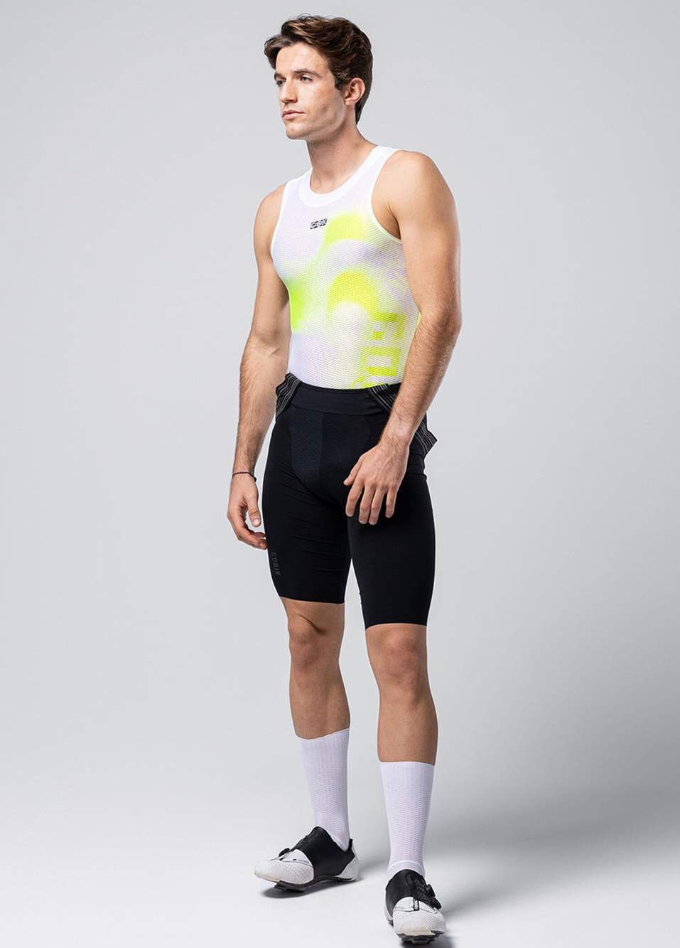 Second Skin Beyaz Kolsuz Spor İçlik Unisex Bisiklet Forması — صورة المنتج 3 من 7
