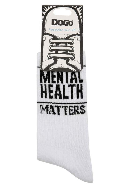 Unisex Vegan White Socks - Mental Health Matters Design — Product image 5 of 5