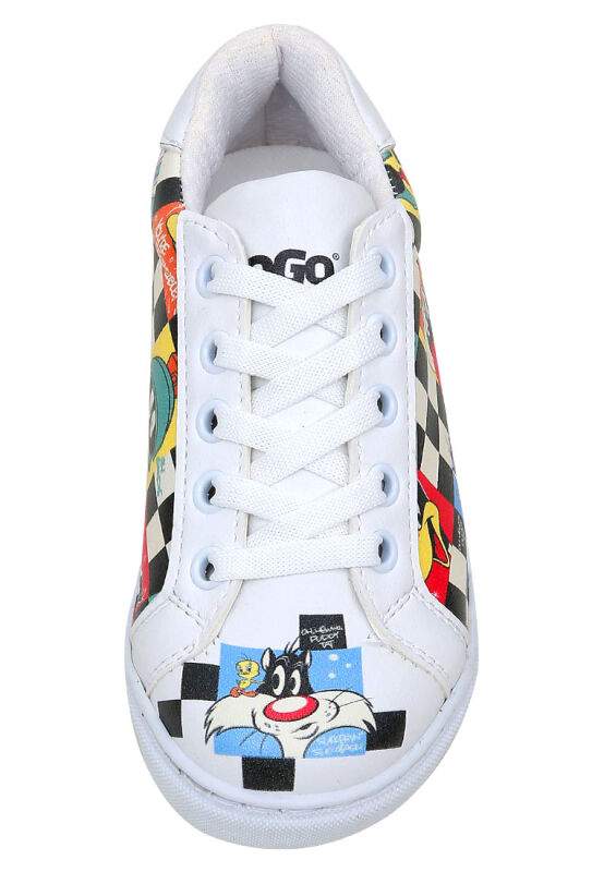 Unisex Kids Vegan Leather White Sneakers - Warner Bros You're-Despicable Design — Product image 5 of 6