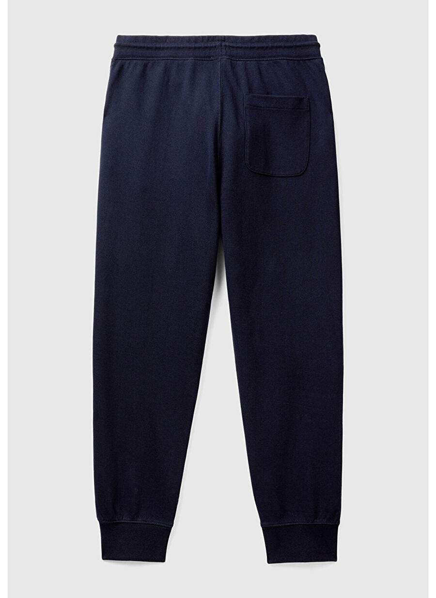 Men's Navy Blue 100% Cotton Side Pockets Back Pocket Detail Sweatpants — Product image 4 of 5