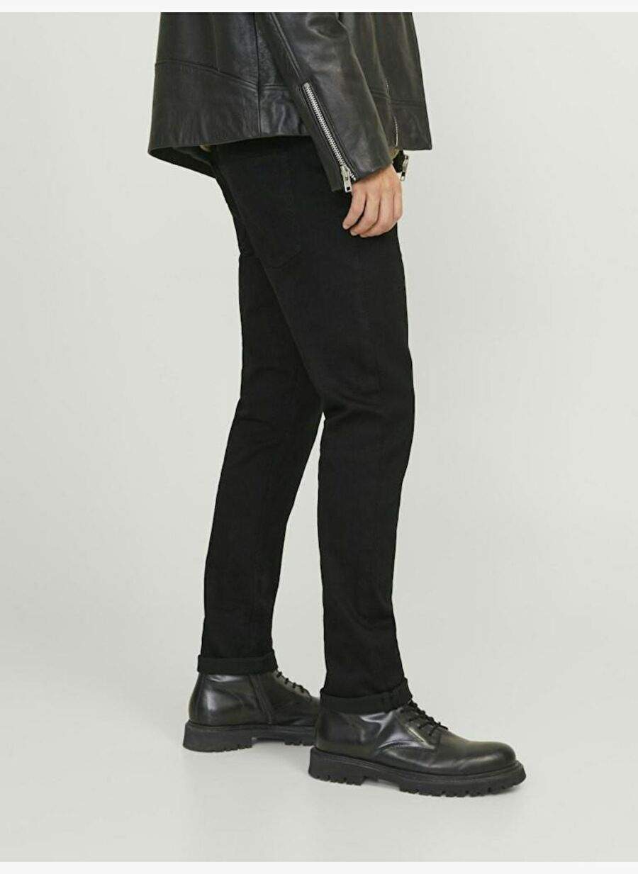 Jack & Jones Siyah Erkek Dar Paça Slim Fit  Denim Pantolon 12152346_JJIGLENN — Product image 6 of 8