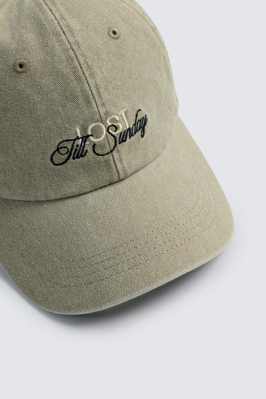 WASHED CAP WITH EMBROIDERED TEXT — Product image 6 of 7