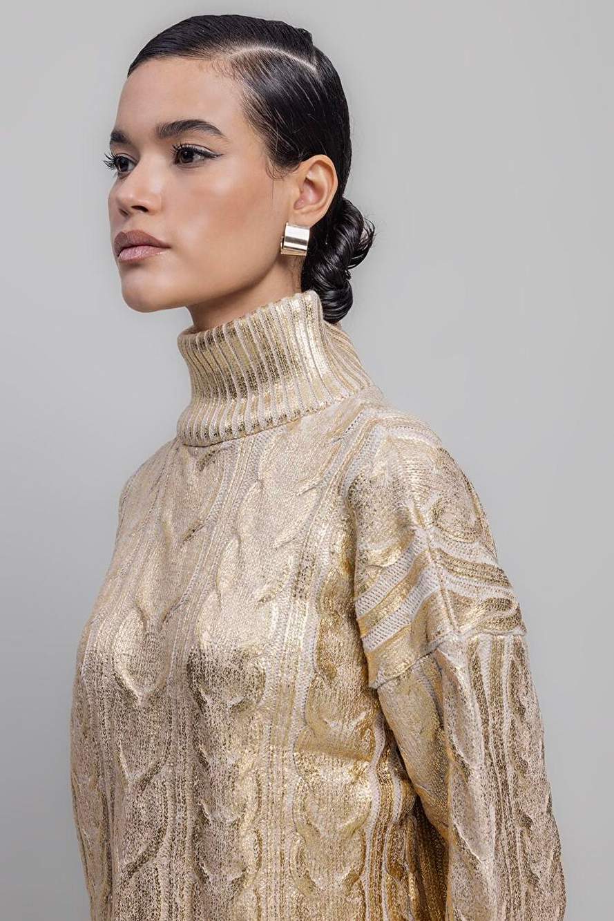 Varak Printed Fishing Collar Sweater — Product image 5 of 5