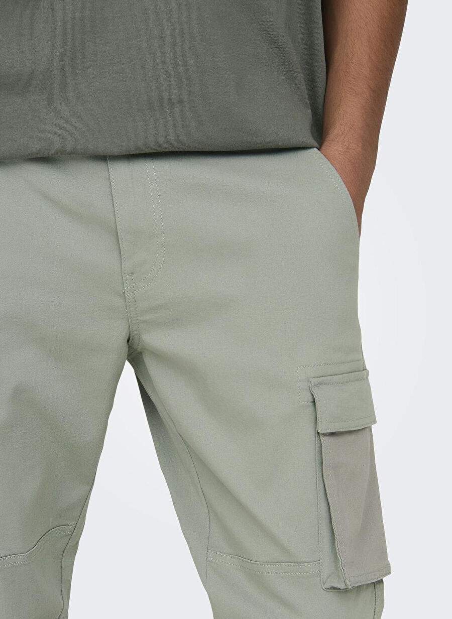 Only & Sons Lastikli Paça Su Yeşili Erkek Kargo Pantolon ONSCAM STAGE CARGO CUFF LIFE 6687 N — Product image 4 of 7
