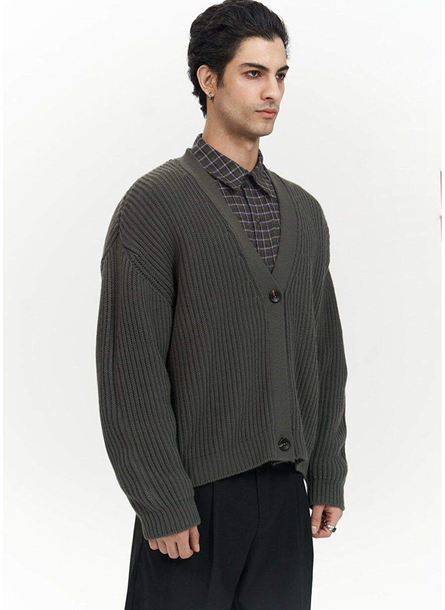 Cassian Anthracite Men's Sweater Cardigan — Product image 3 of 7
