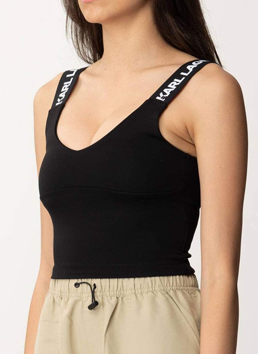 Karl Lagerfeld Jeans U Yaka Duz Siyah Kadn Atlet 241j1705 — Product image 3 of 4