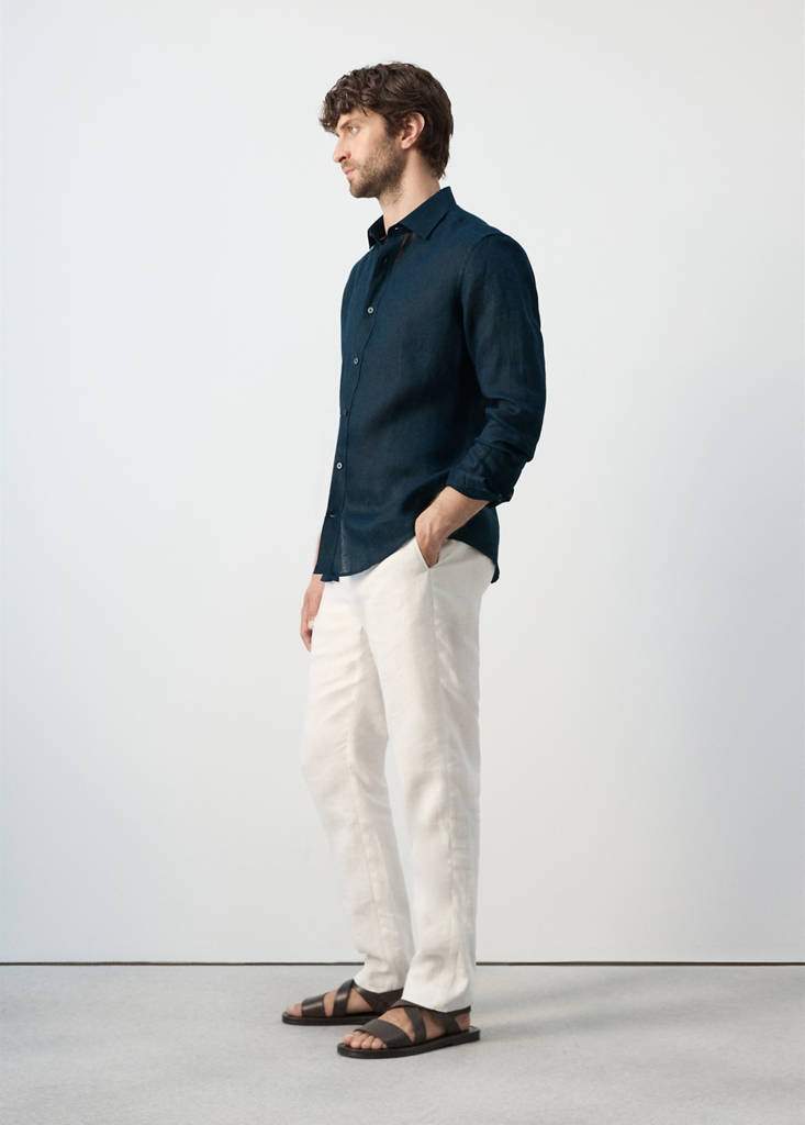 Regular-fit 100% linen shirt — Product image 25 of 30