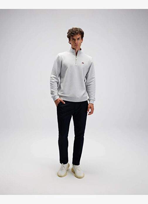 Ellesse EM580-GI ذكر نصف زيبر رمادي عرق — صورة المنتج 3 من 25