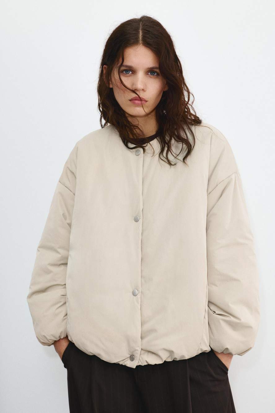 Puffer jacket with snap button — Product image 3 of 22