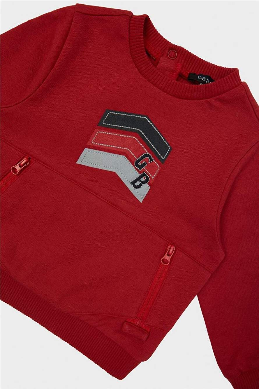 GB Baby Erkek Bebek Kırmızı Sweatshirt — صورة المنتج 3 من 3