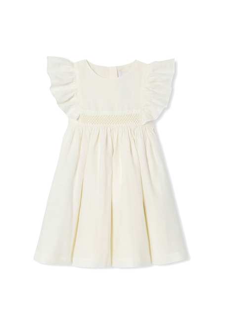 White Linen Girl Children Dress