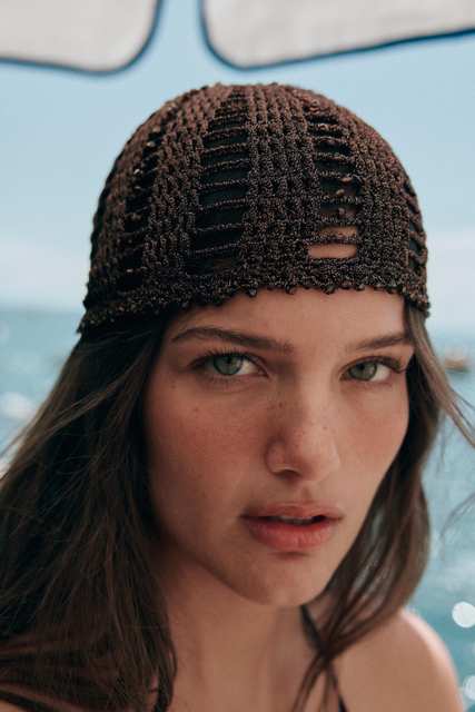 CROCHET SKULLCAP WITH BEADS