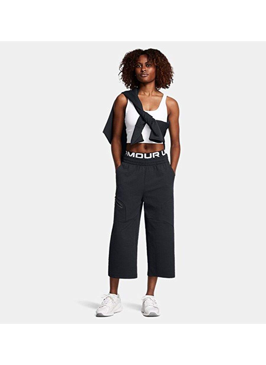 Women's UA Unstoppable Fleece Grid Crop Sweatshirt Six 1386492-001 — Product image 3 of 6