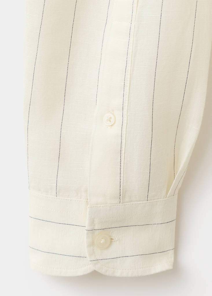 Regular-fit striped cotton-linen shirt — Product image 16 of 26