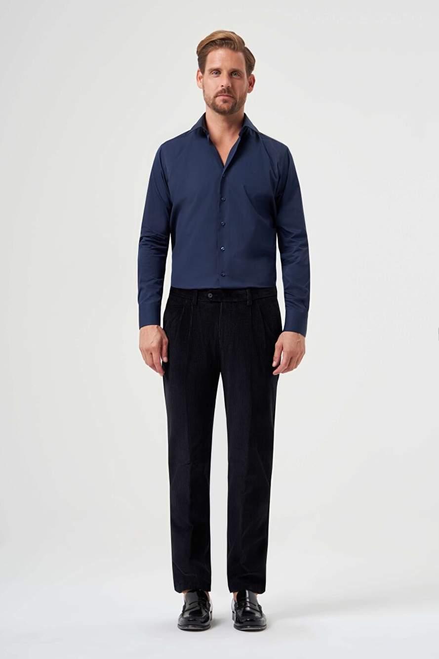 Bisse Erkek Kadife Spor Pantolon Sıyah PNS22K22234_D99 — صورة المنتج 23 من 25