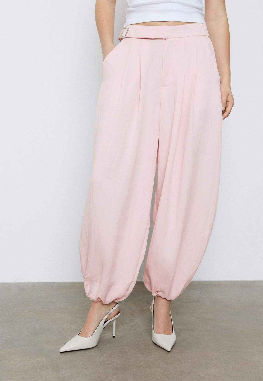 Darted sarouel trousers with buckle — Product image 4 of 11
