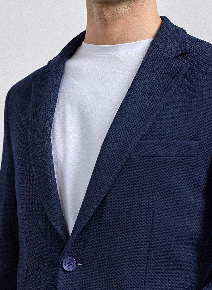Back And Bond Lacivert Erkek Slim Fit Ceket B35w50035 — صورة المنتج 6 من 9