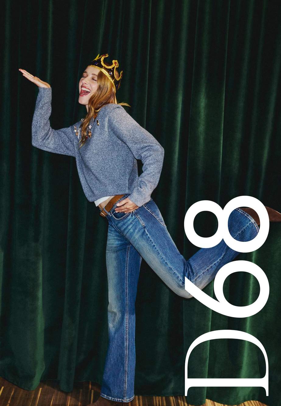 D68 Boot-cut jeans with belt — صورة المنتج 69 من 104