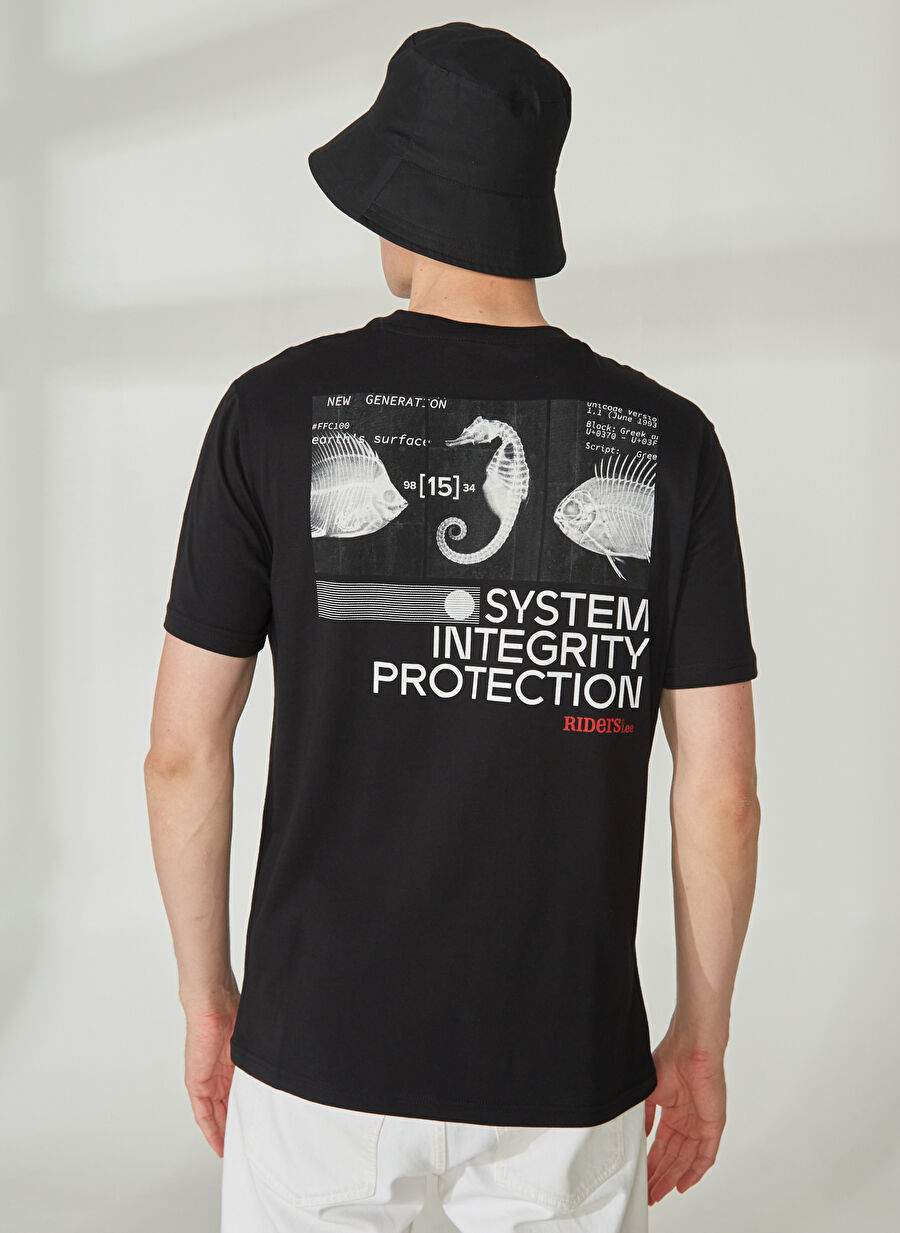 Riders By Lee Bisiklet Yaka Siyah Erkek T-Shirt L231710001 Bisiklet Yaka T-shirt — صورة المنتج 5 من 5