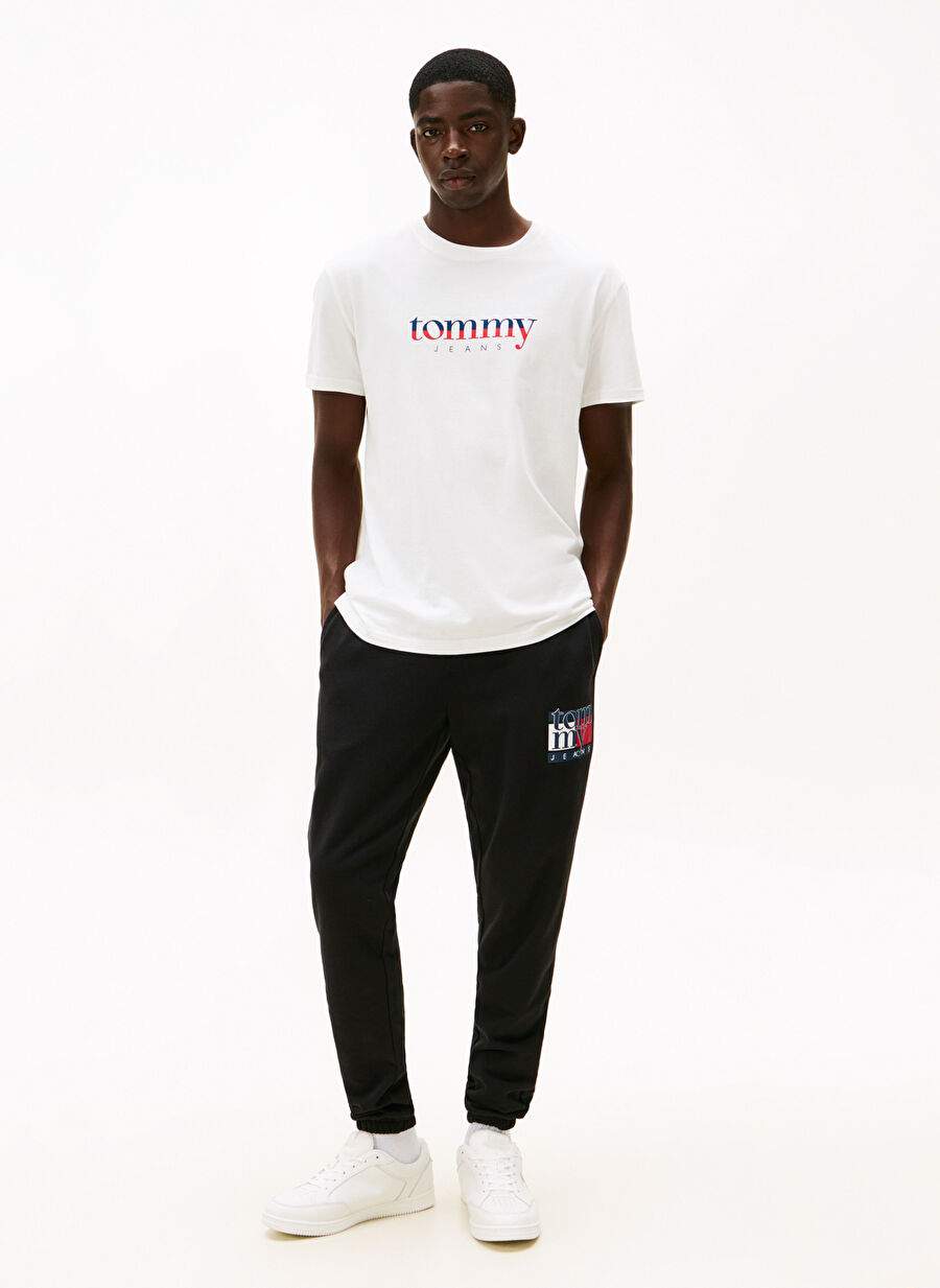 تومي جينز الرجال السود Sweatpant Dm0dm22094bds Tjm سليم Rwb العلم سوي — صورة المنتج 3 من 20