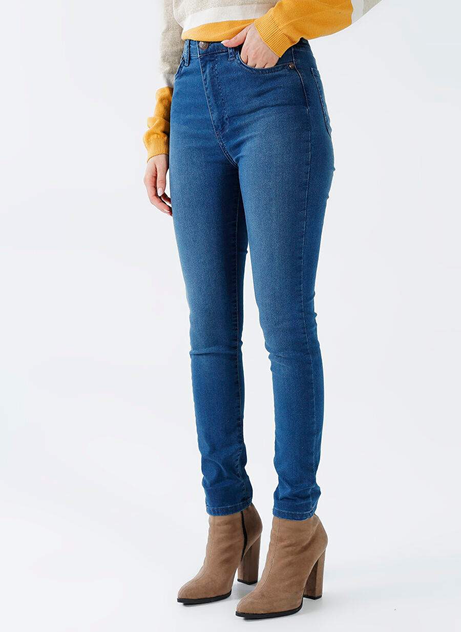 Dar Paça Skinny Fit  Kadın Denim Pantolon MUNIC — صورة المنتج 3 من 4