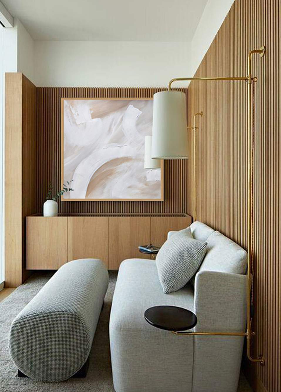 Beigy Tones Akrilik El Yapımı Tablo 90x90 cm — Product image 3 of 5