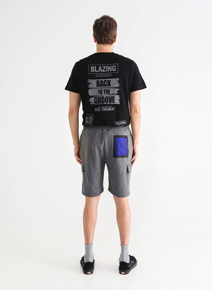 Black On Black Anthracite Men's Sweat Shorts E-OLEF — Product image 6 of 6
