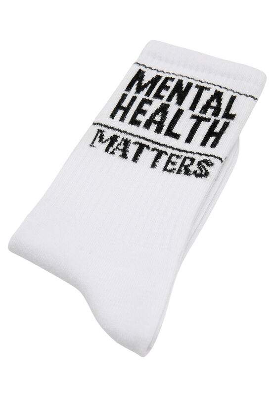 Unisex Vegan White Socks - Mental Health Matters Design — Product image 4 of 5