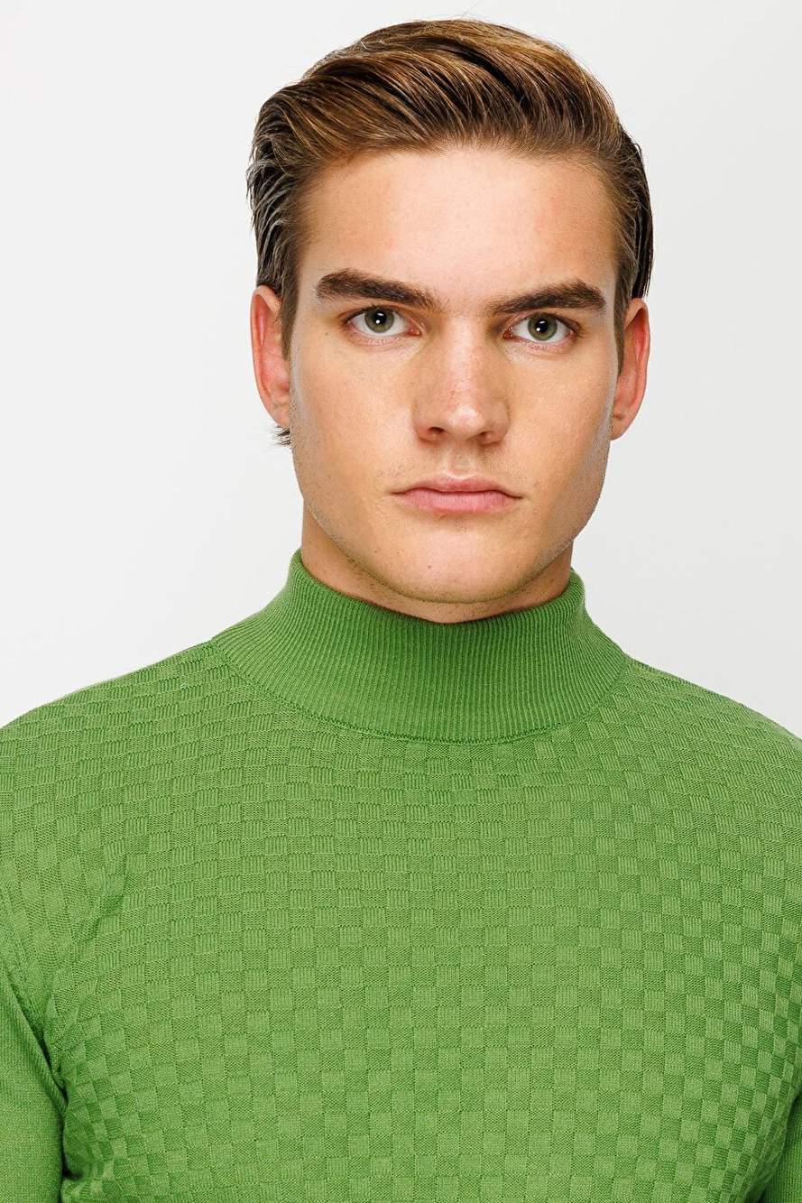 MEN'S GREEN STANDARD HALF FISHERMAN KNITWEAR — Product image 4 of 7