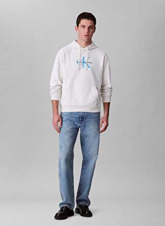 Calvin Klein Jeans Beyaz Erkek Kapuson Regular Fit Baskl Sweatshirt Lv04rc282gyas Ls Eu Monologo 350ter — Product image 3 of 25