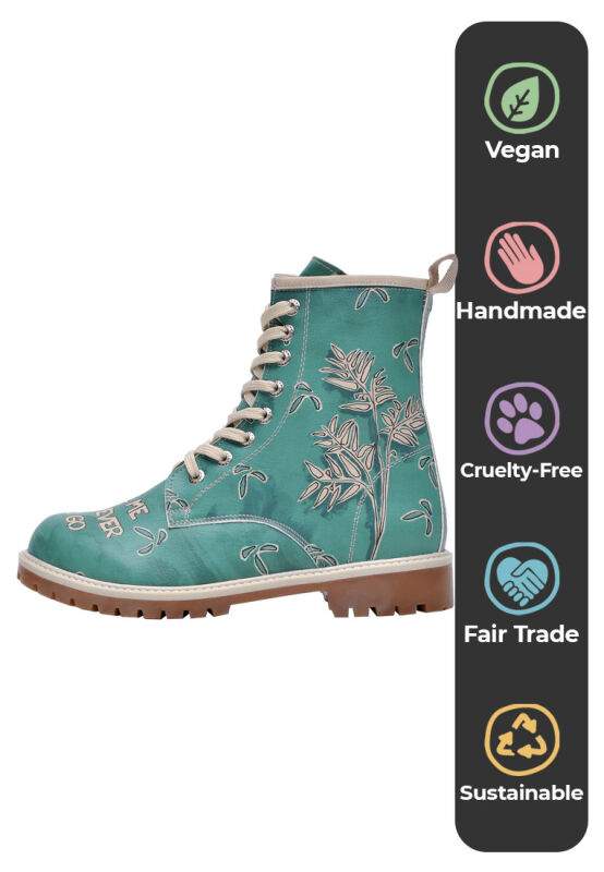 Women Vegan Leather Green Long Boots - Koala Hug Design — Product image 6 of 10