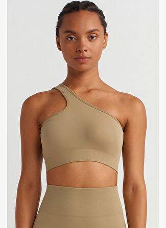 Single Shoulder Back Rope Sports Bra Soil Green — Product image 3 of 30