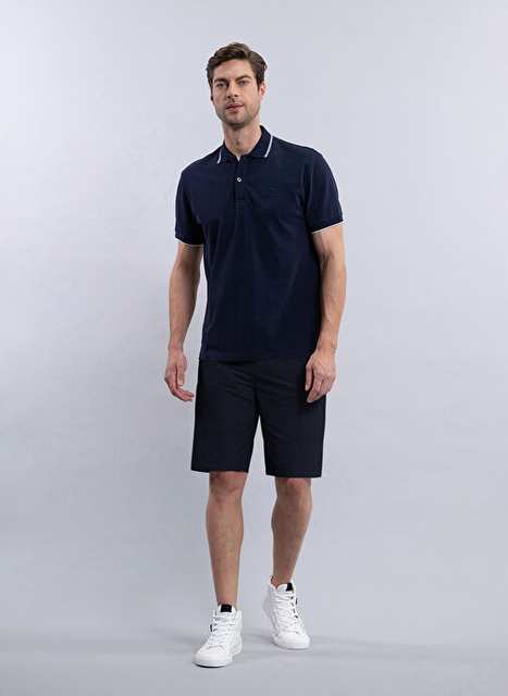 Duno Navy Men's Slim Fit Shorts DAN RECCO