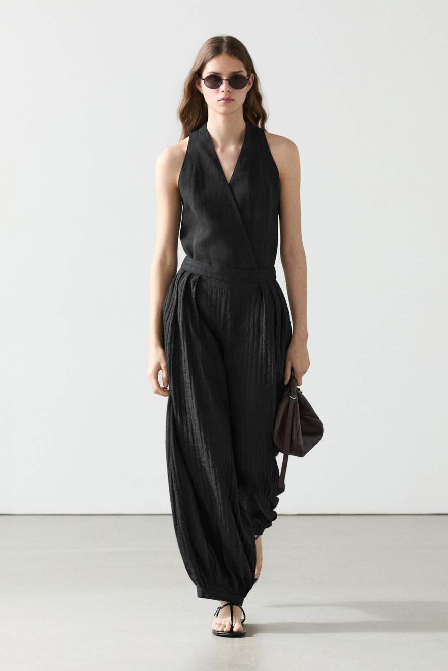 Flowing linen blend sarouel trousers — Product image 4 of 18