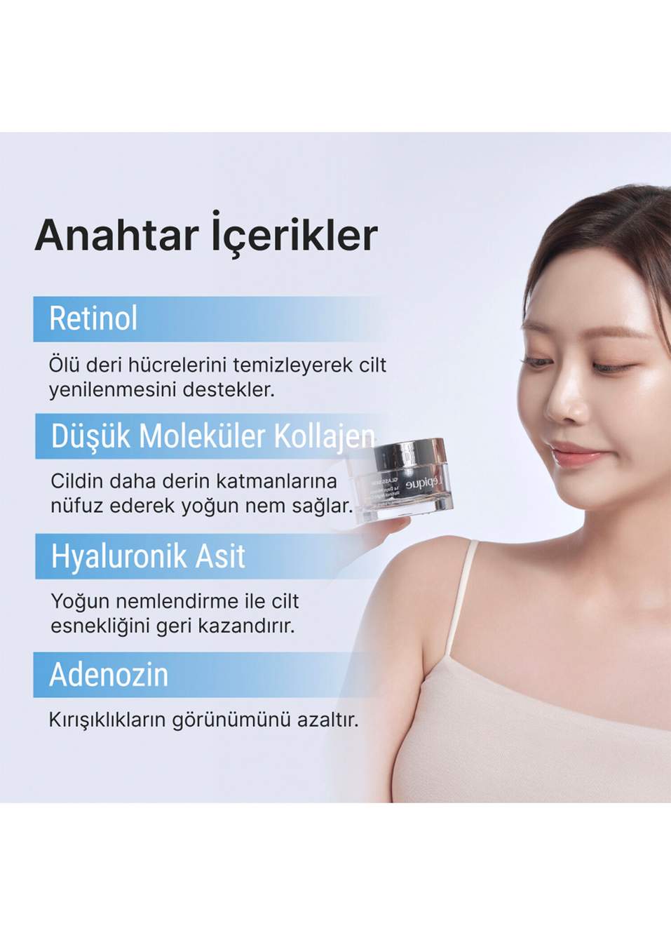 Glass Skin 14Days Miracle Retinol Night Cream Kırışıklık ve Elastikiyet Kaybı Önleyici Cam Cilt Görünümü Veren Retinollü Krem 50 ml — صورة المنتج 5 من 5