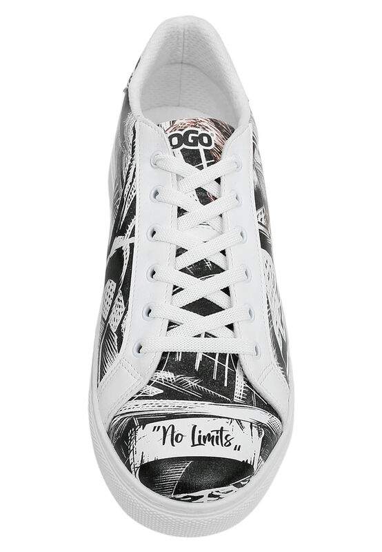Men Vegan Leather White Sneakers - No Limits Design — صورة المنتج 7 من 9