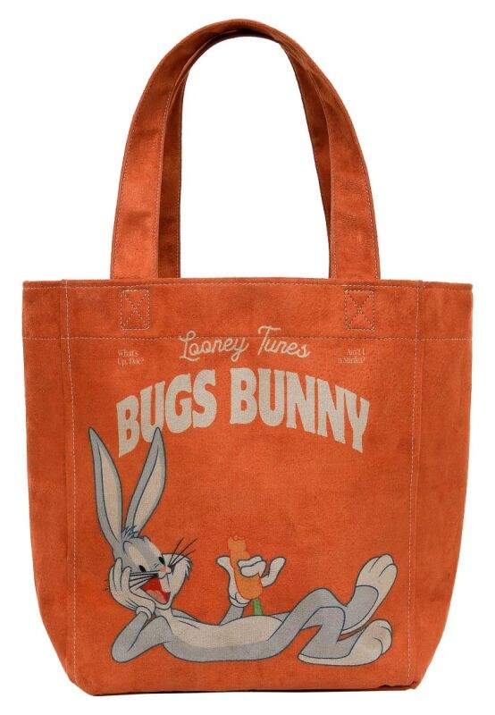Women Vegan Orange Large Tote Bag - Warner Bros Red Hot Bunny Design — صورة المنتج 3 من 7