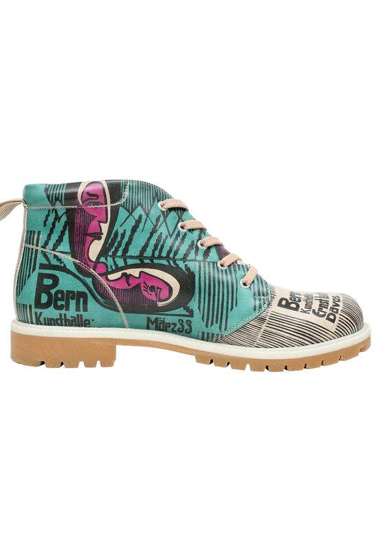 Men Vegan Leather Multicolor Ankle Boots - Kunsthalle Design — Product image 4 of 7