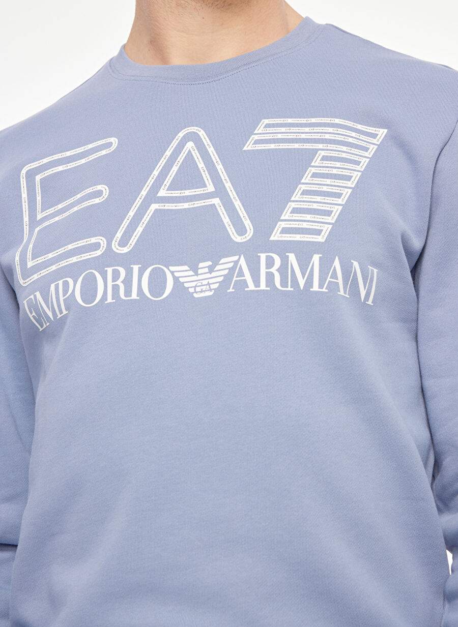 EA7 Hoodie Light Blue Men's Sweatshirt 6RPM08PJSHZ1531 — Product image 4 of 5