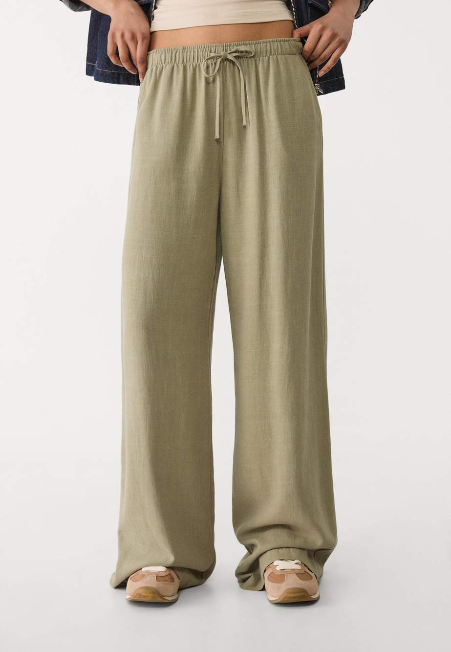 Flowing linen-effect trousers — Product image 17 of 51