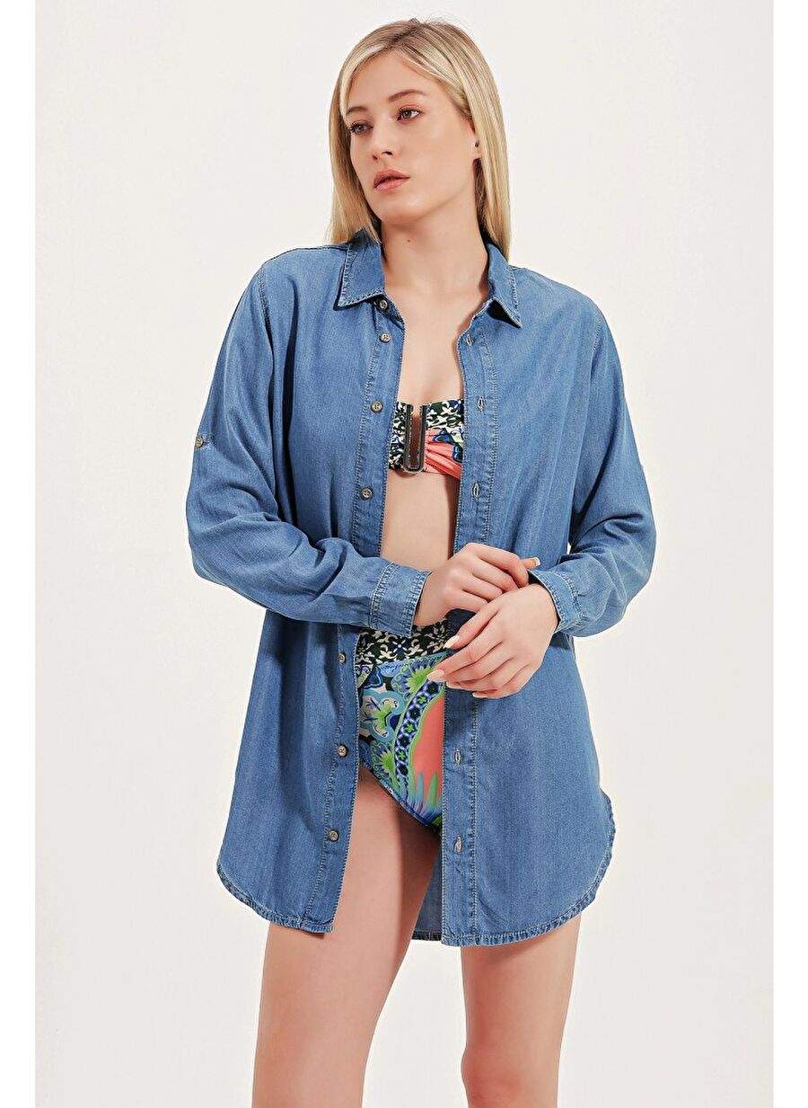 DENİM BLUZ — Product image 3 of 8