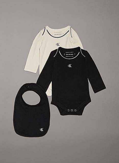 Calvin Klein Bej Siyah Bebek Baskl Set 3lu In0in001110f9