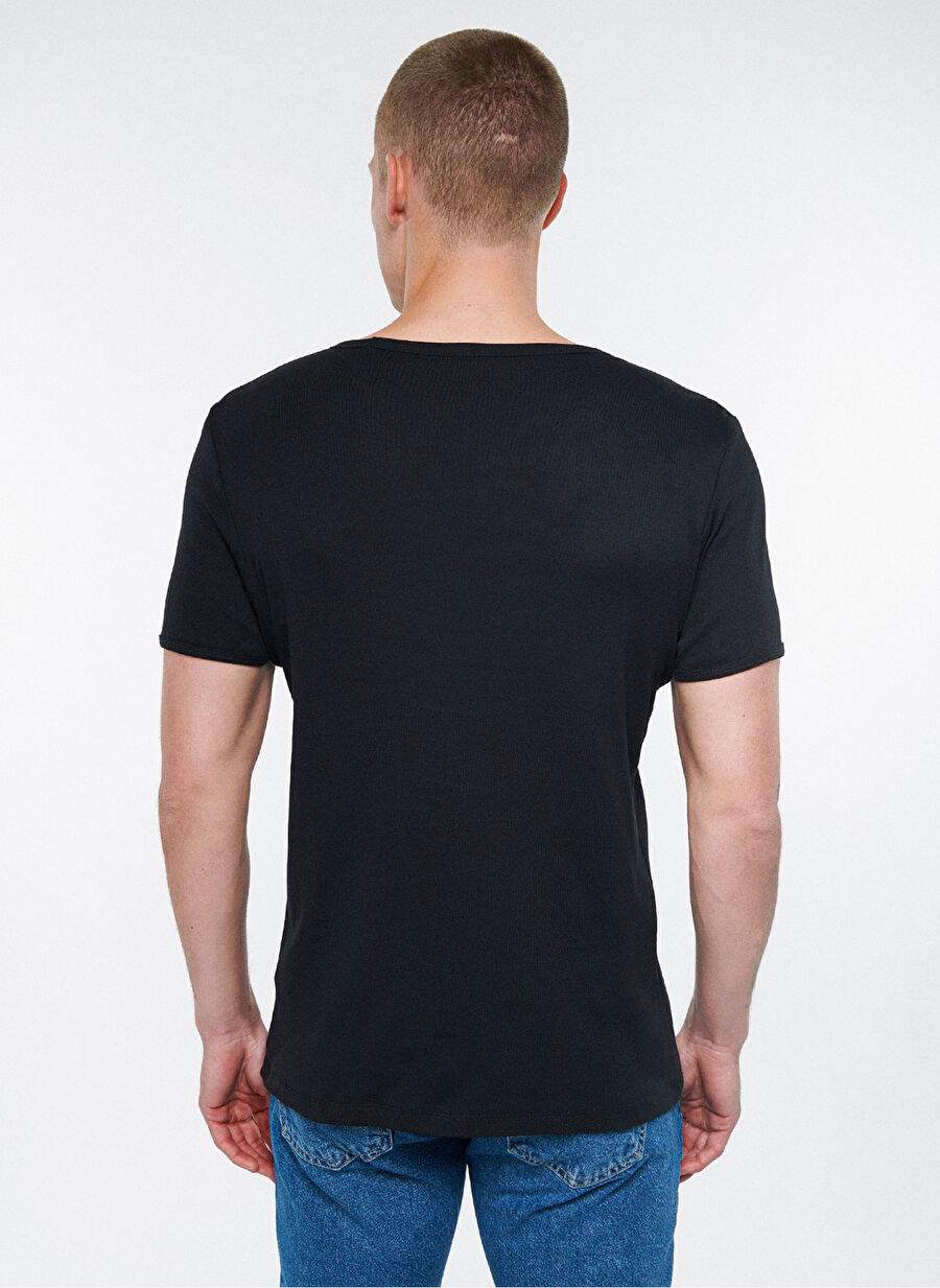 Mavi Bisiklet Yaka Dar Düz Siyah Erkek T-Shirt — Product image 3 of 6
