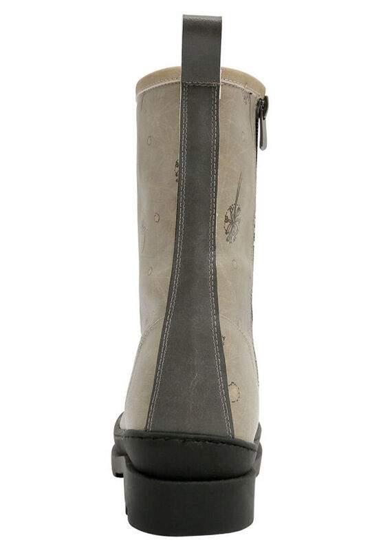 Women Vegan Leather Beige Zipper Long Boots - There is always Hope Design — Product image 6 of 8