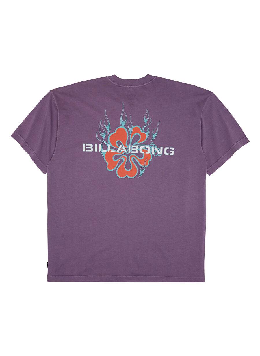 Billabong ABYZT02309_PARADISE BURNIN TEES Purple Regular Fit Patterned Men's T-Shirt — Product image 7 of 7