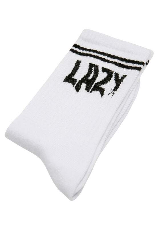 Unisex Vegan White Socks - Lazy Design — Product image 4 of 5