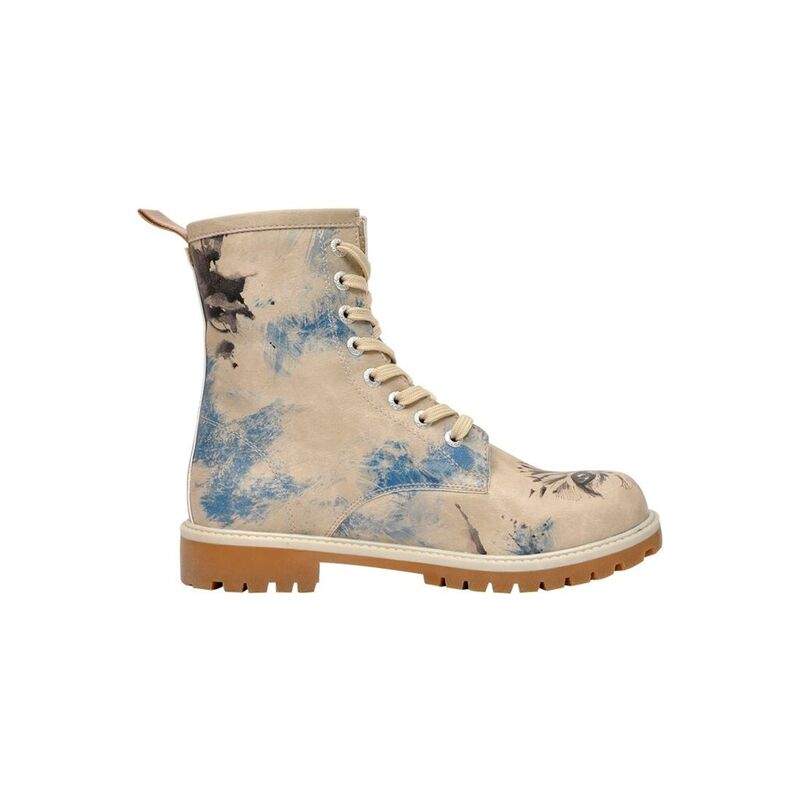 Women Vegan Leather Beige Long Boots - Deepness Design — Product image 4 of 7